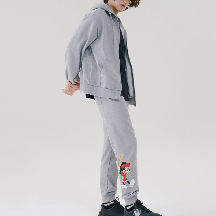 MLB x Disney Mickey Crossover Solid Color Zipper Unisex Gray 31TRK1031-43M