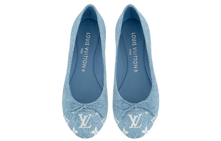 (WMNS) LOUIS VUITTON Pool Pillow Ballet Shoes 'Blue with Tip Monogram' 1AB1LD