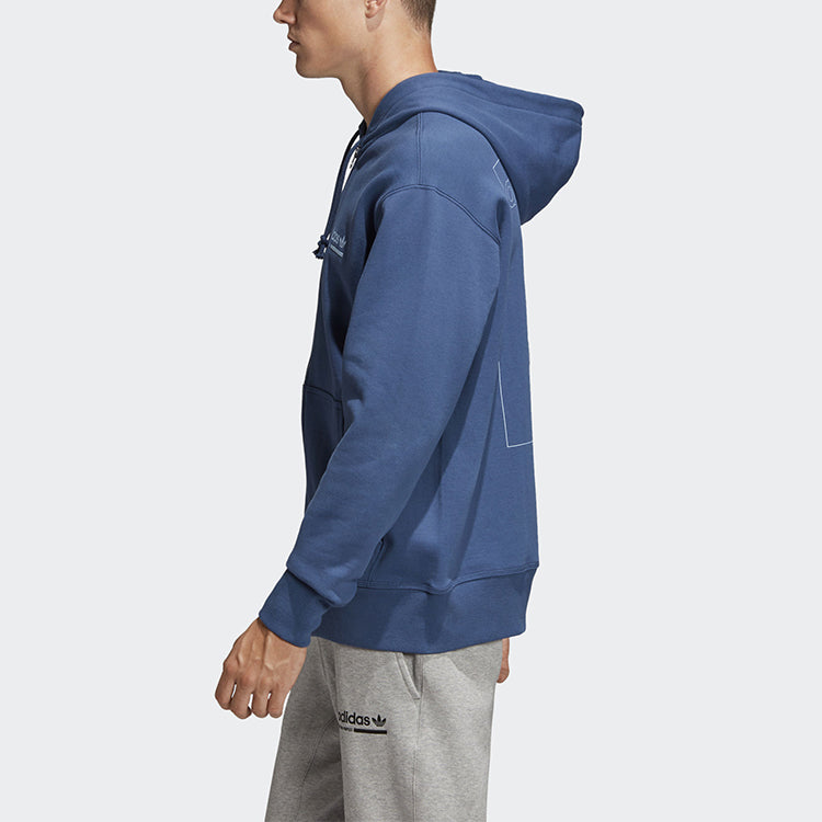 adidas originals Athleisure Casual Sports Stay Warm Windproof Hooded Jacket Blue DV1920