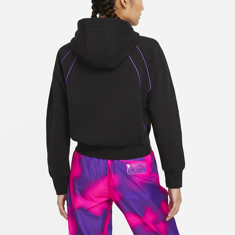 (WMNS) Air Jordan Paris Saint-Germain Loose Hoodie Black CZ7498-010