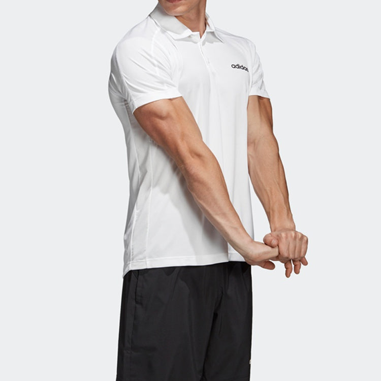 adidas Sports Training Short Sleeve Polo Shirt White DT3049