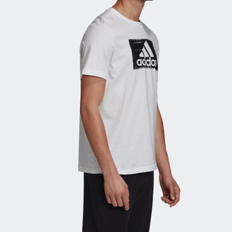 adidas BRUSHSTROKE Sports Running Gym Training Tops White GD5894