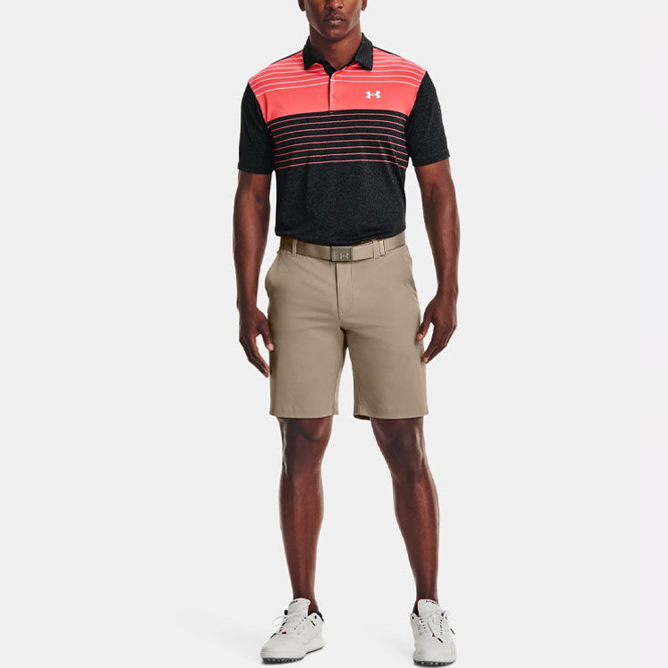 Men's Under Armour Logo Printing Athleisure Casual Sports Polo Shirt Black 1327037-029