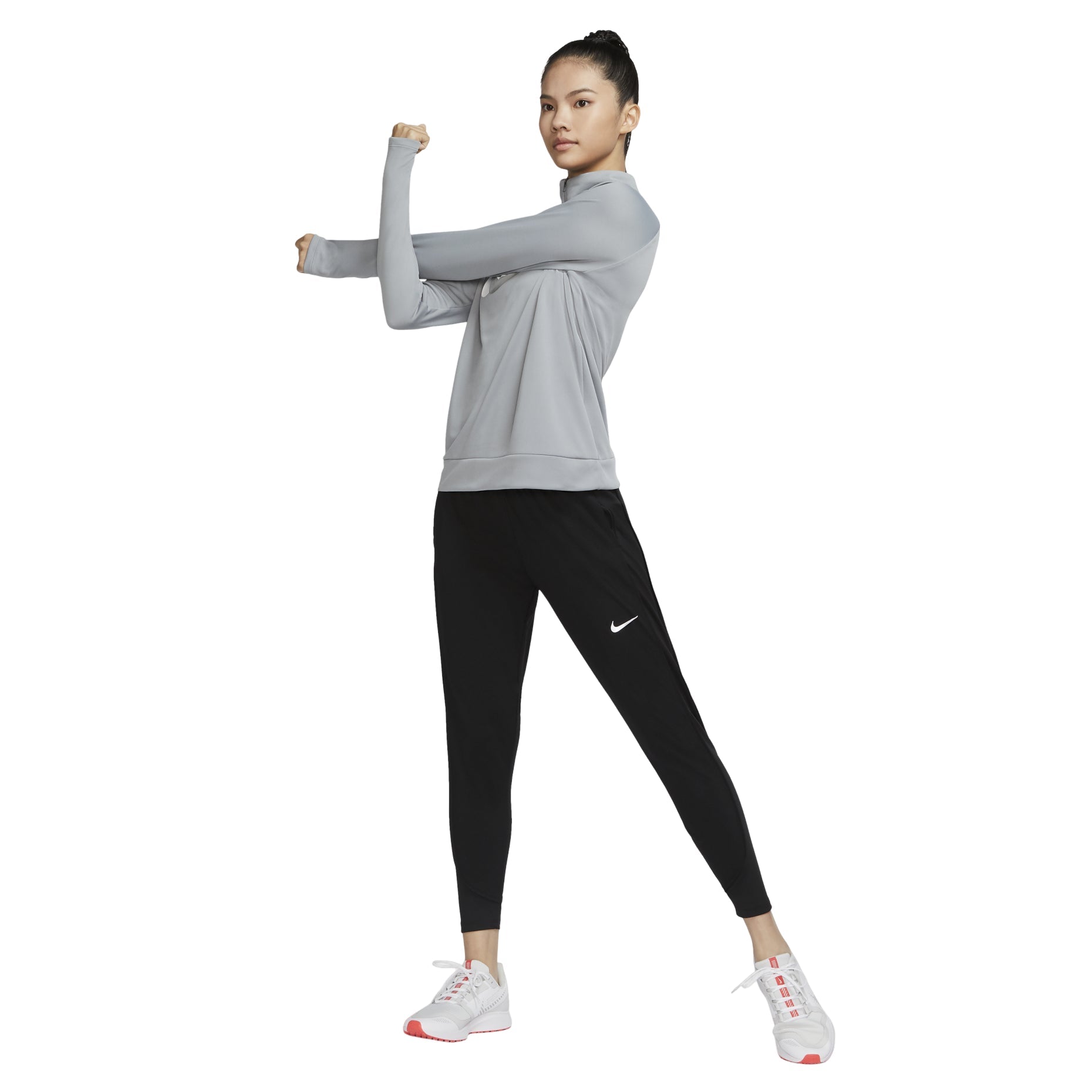 (WMNS) Nike Solid Color Small Logo Sports Pants/Trousers/Joggers Black DD6473-010