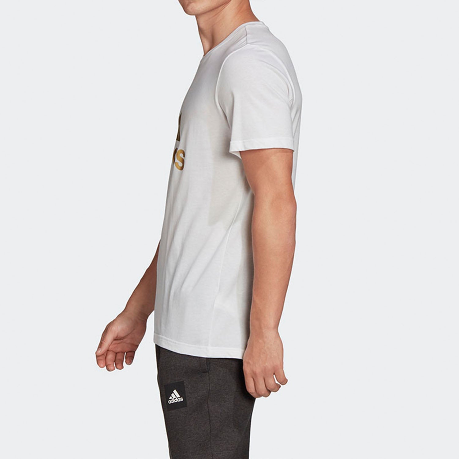 adidas 8-Bit Foil Grfx Printed Short Sleeve TEE Men White FN1736
