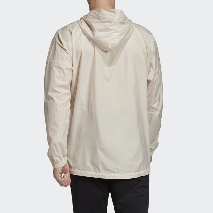 adidas WND M Casual Sports hooded Woven Jacket Beige DX9290
