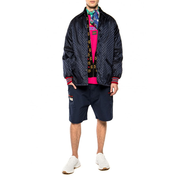 Gucci Solid Color Casual Shorts Dark Blue 604172-XDA17-4206