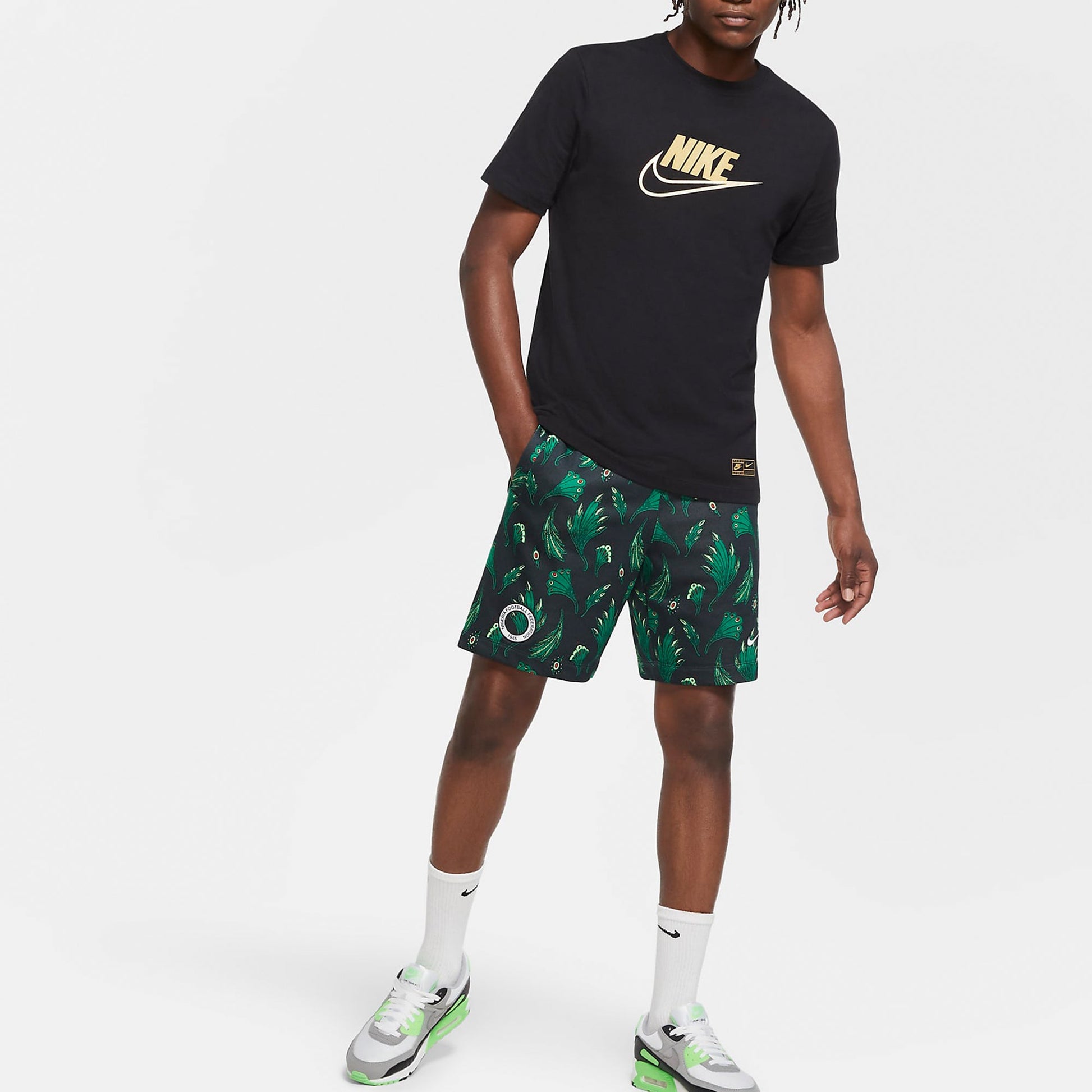 Nike Alumni Nigeria Printing Casual Shorts Green CU1408-364