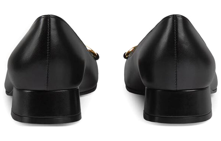 (WMNS) Gucci Ballet Flat with Horsebit 'Black Leather' 645600-C9D00-1000