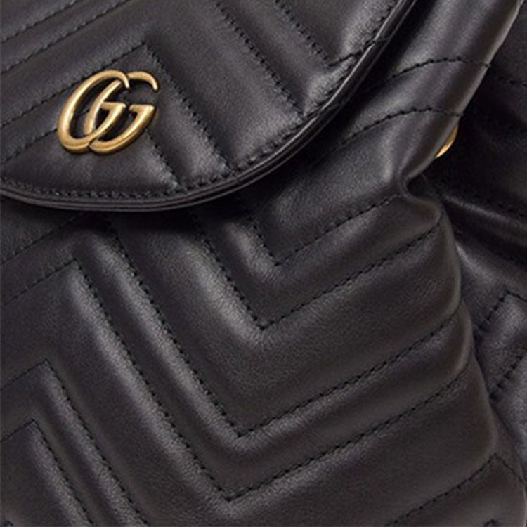 (WMNS) Gucci GG Marmont Series G Metal Shoulder bag Small Black 528129-DRW4T-1000