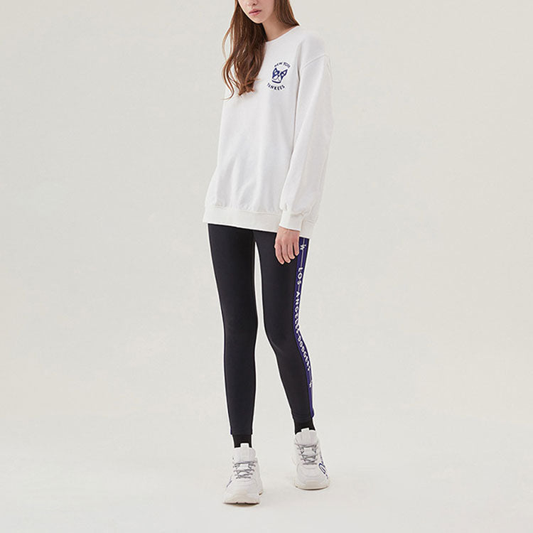 MLB NY Classical Printing Long-Sleeve Fleece Unisex White 31MTC2941-50I