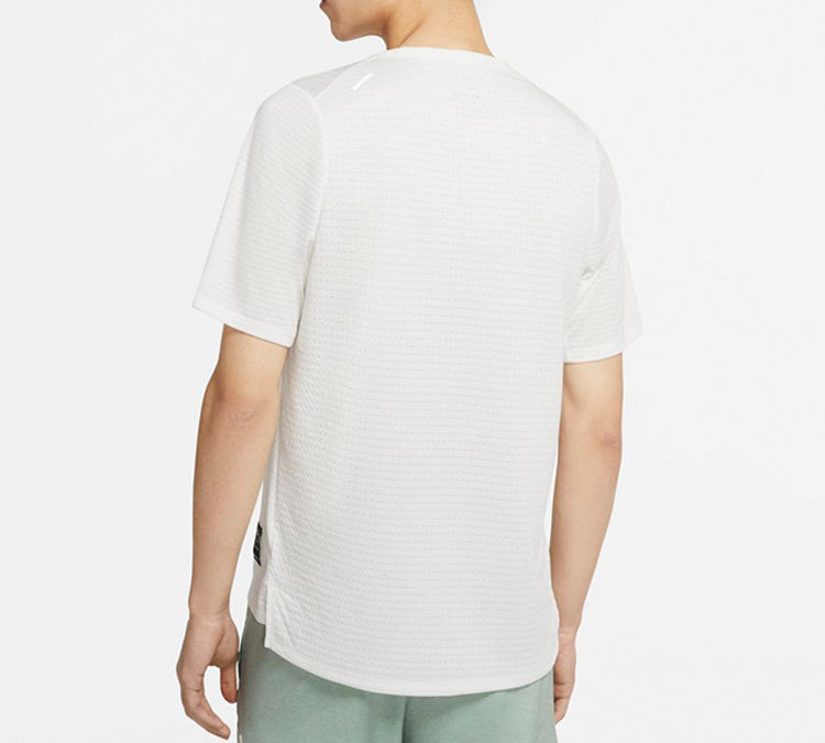 Men's Nike Dri-FIT Rise 365 A.I.R Artist Pattern Running Short Sleeve White T-Shirt CJ5805-133