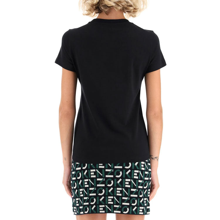 KENZO FW20 Logo Pattern Round Neck Short Sleeve Black FA62TS8414SJ-99