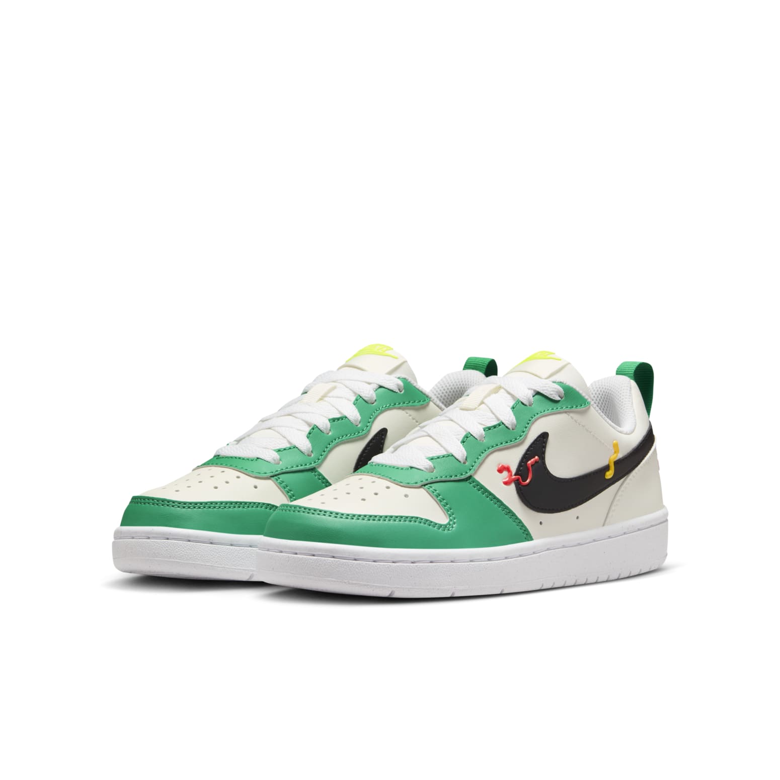 (GS) Nike Court Borough Low Recraft 'White Green Black' HF5750-101