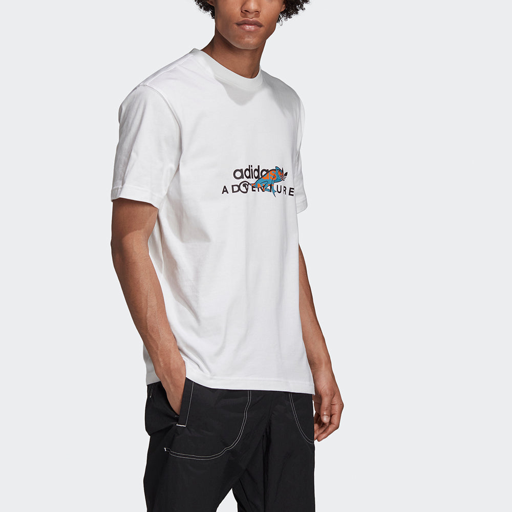 adidas originals Adv Graphic Tee Alphabet Printing Sports Short Sleeve White GD5609