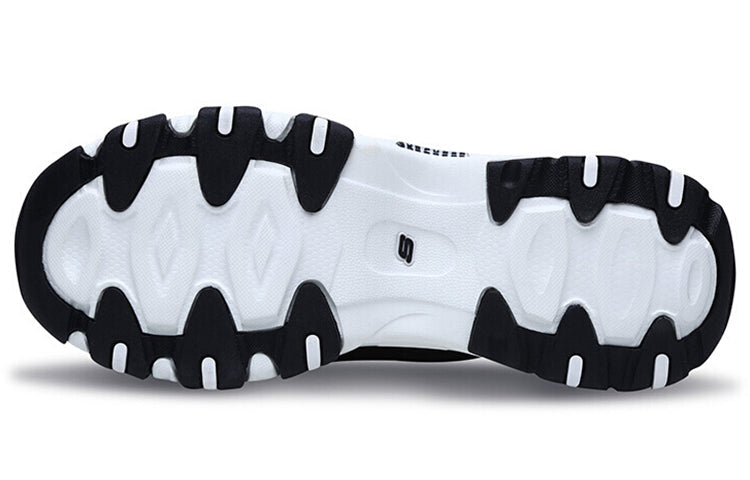 (WMNS) Skechers D'Lites Low-Top Daddy Shoes Black/White 88888112-BLK