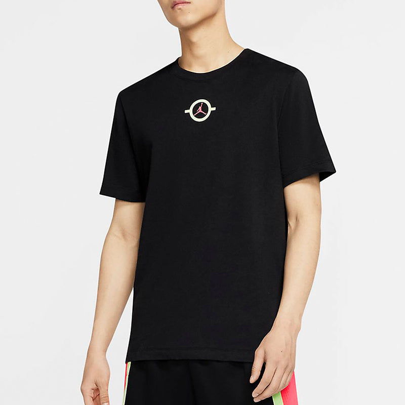 Air Jordan Graffiti Basketball Sports Short Sleeve Black CW7087-010