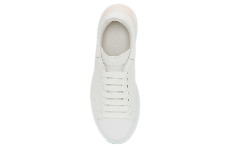 (WMNS) Alexander McQueen Oversized Sneaker 'White Pink Heel' 650789WHZ4U9648
