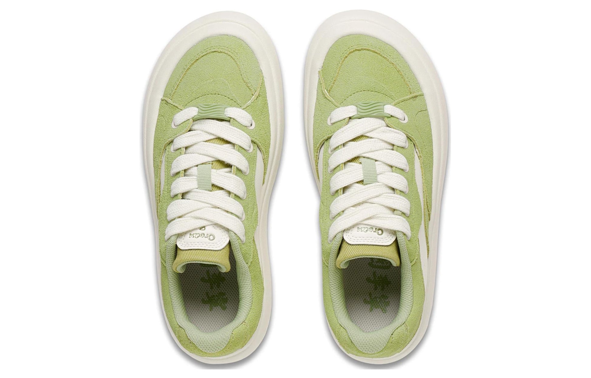 (WMNS) Li-Ning Platform Skate Shoes 'Green White' AZGT026-2