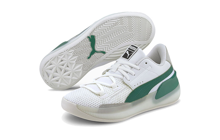 (GS) PUMA Clyde Hardwood Low Top White/Green 193847-02