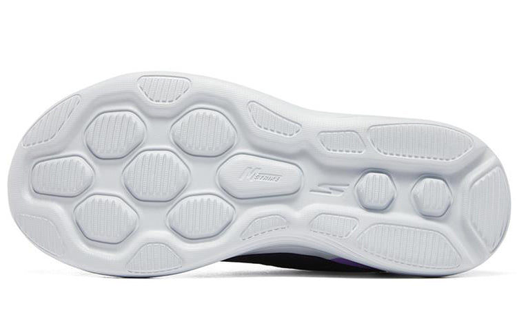 (WMNS) Skechers Go Run 400 V2 'Black White Purple' 128194-BKLB