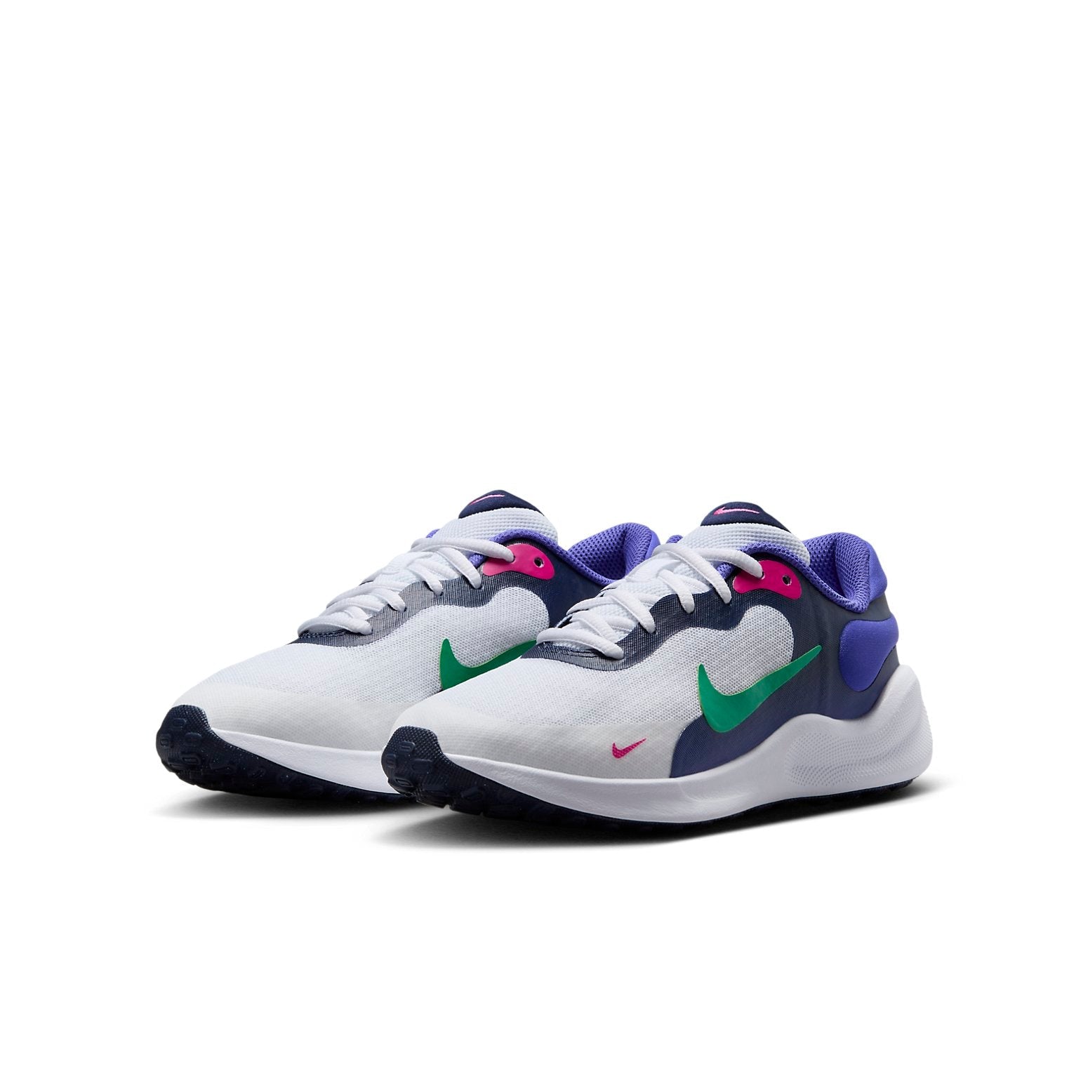 (GS) Nike Revolution 7 'White Persian Violet Navy' FB7689-101