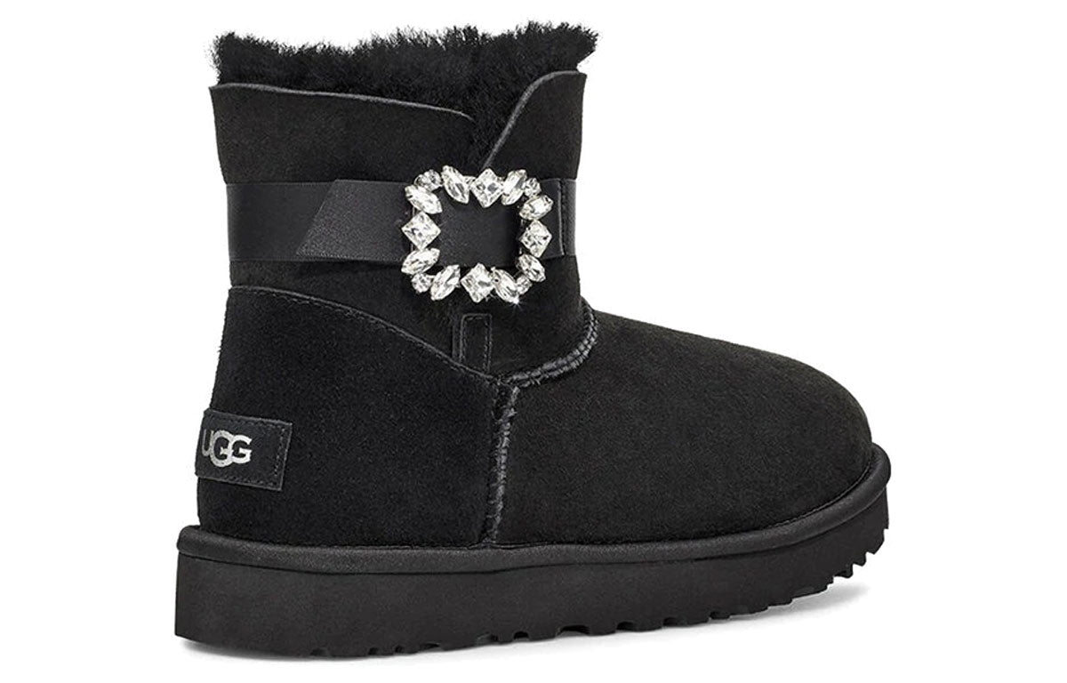 (WMNS) UGG Karlie Brooch 'Black' 1110430-BLK