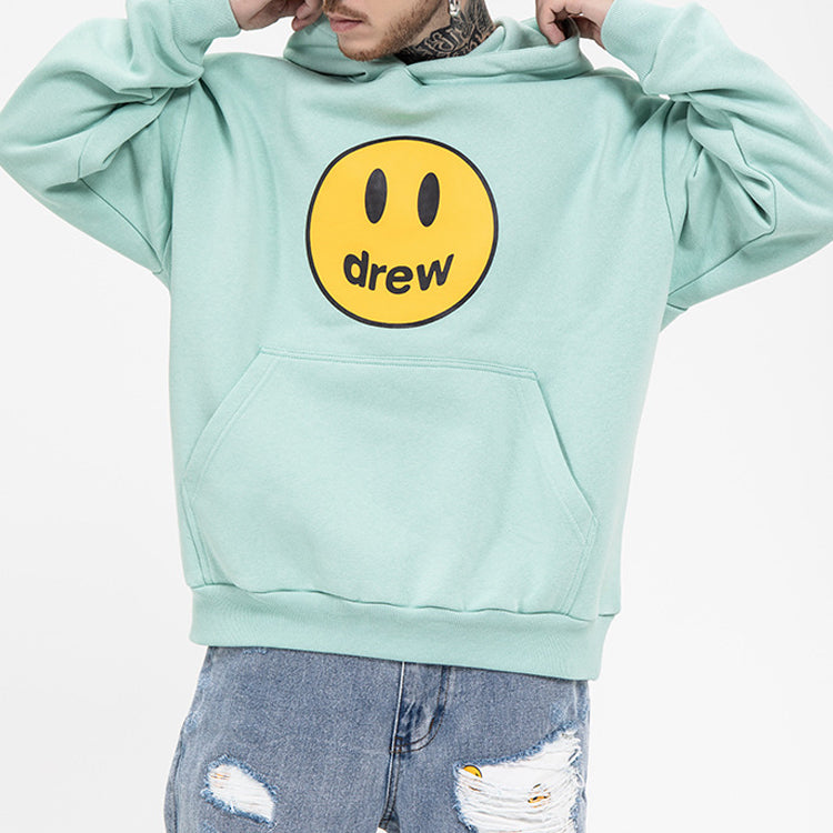 Drew House Mascot Smiling Face hooded Fleece Lined Unisex Mint Green DR-SS20-004