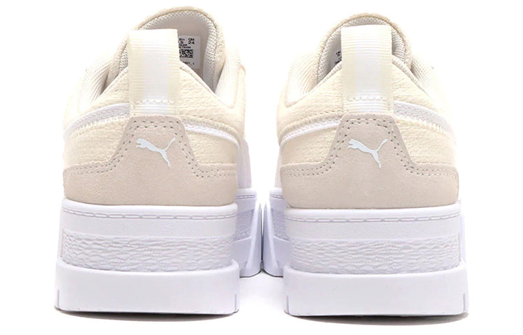 (WMNS) PUMA Mayze Patchwork Thick Sole Retro Casual Skateboarding Shoes White 383687-01
