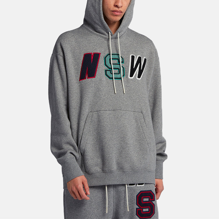 Nike Nsw oversize Fleece Lined Athleisure Casual Sports Pullover Gray 943574-091