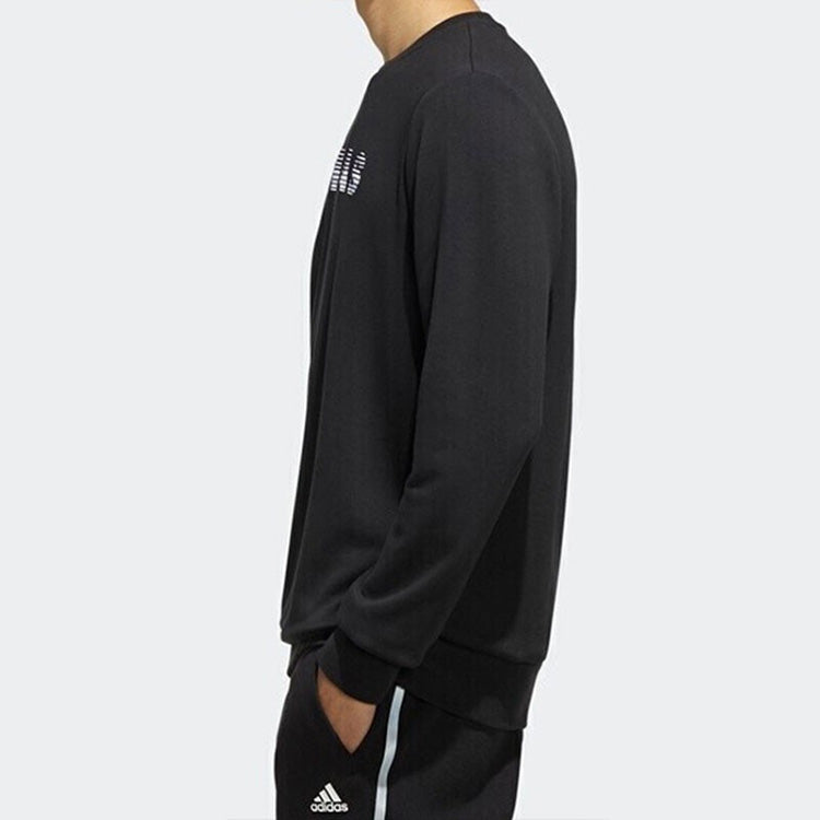 adidas Casual Sports Round Neck Pullover Black FJ0239