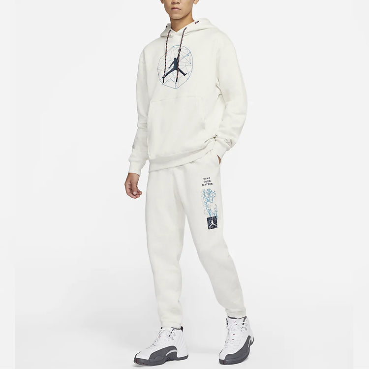 Air Jordan Essentials Mountainside Casual Sports Lacing Printing Long Pants 'White' DC9721-141