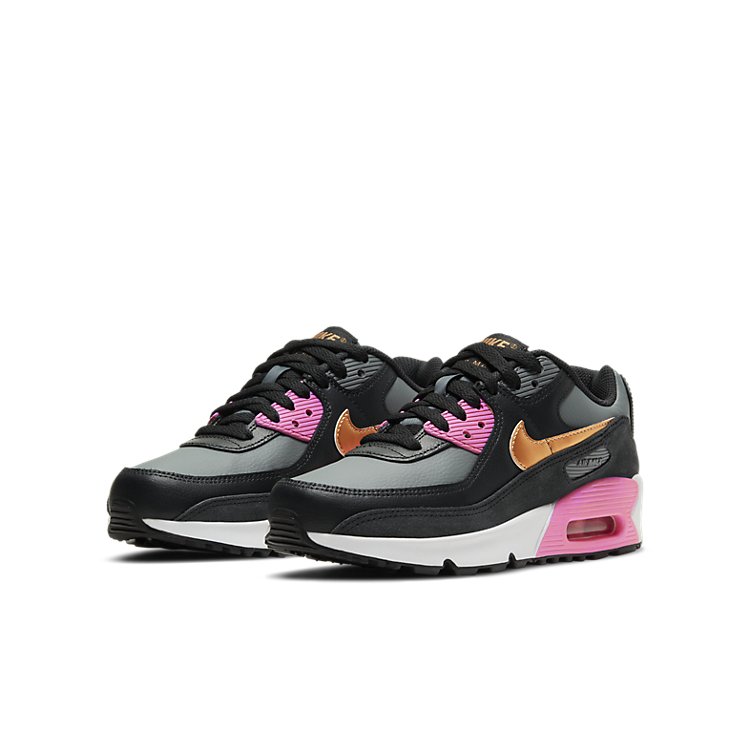 (GS) Nike Air Max 90 Leather 'Grey Copper Pink' CD6864-025