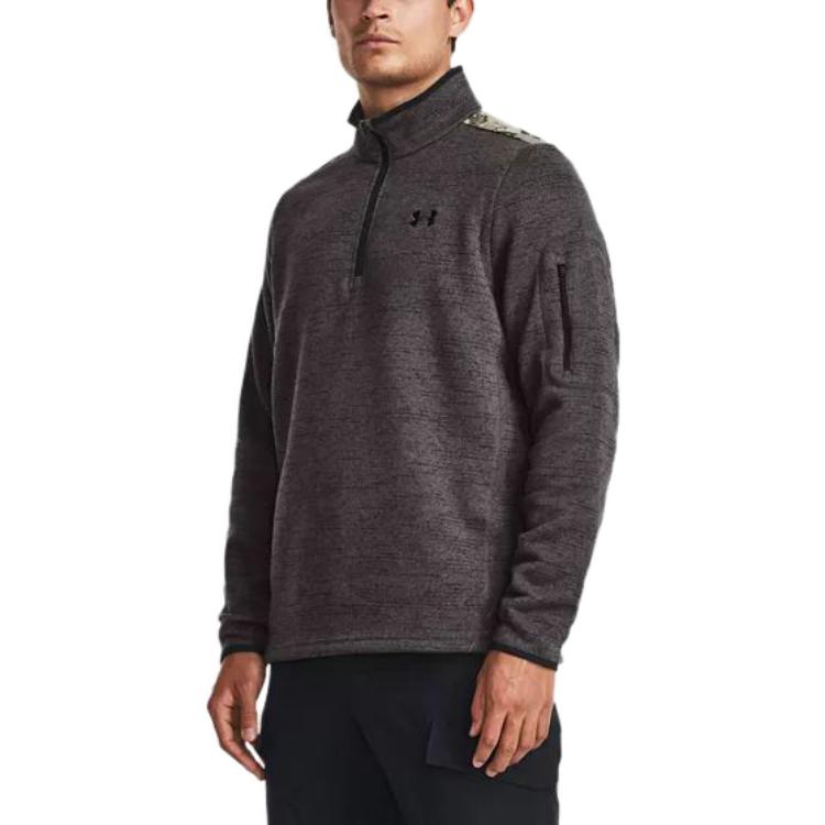Under Armour Specialist Printed 1/4 Zip Pullover 'Charcoal' 1382178-019