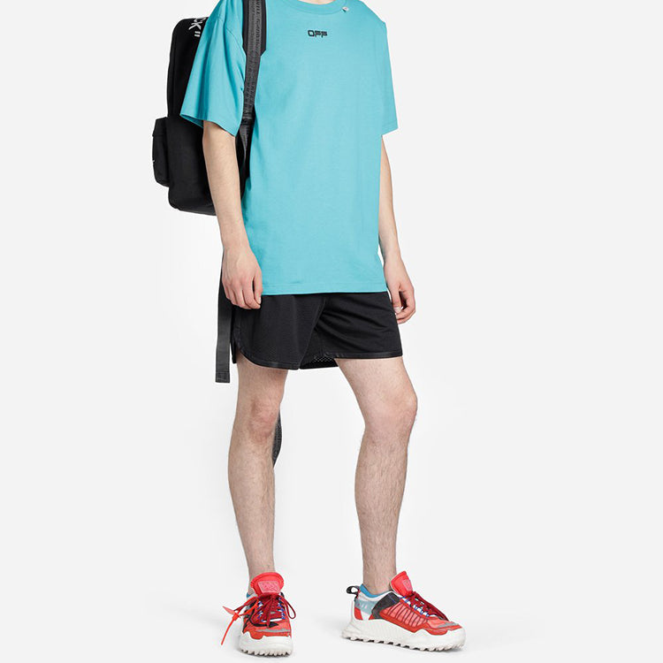 Off-White Wavy Line Mesh Shorts Black/Multicolor OMCI005R201010041001