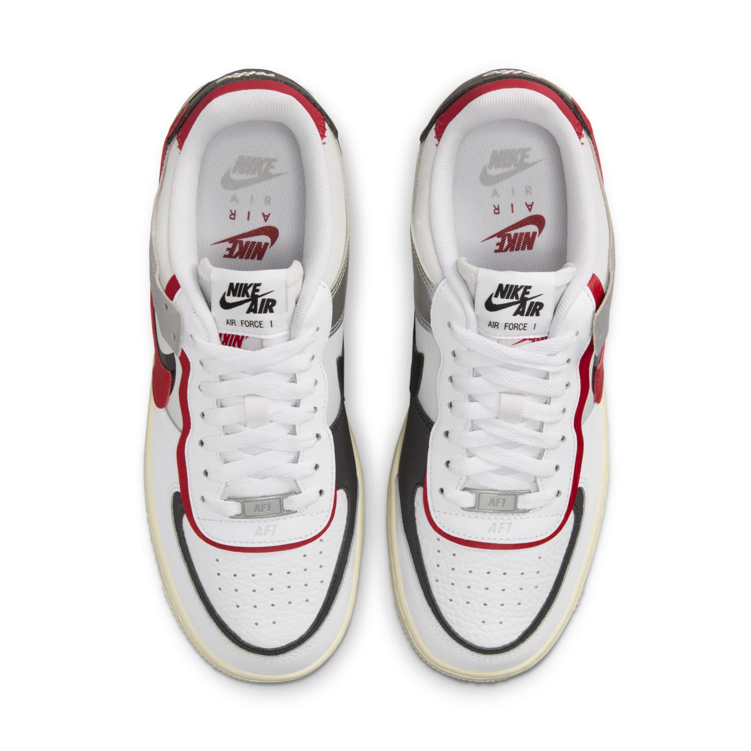 (WMNS) Nike Air Force 1 Shadow 'White Silver Red' FN6335-100