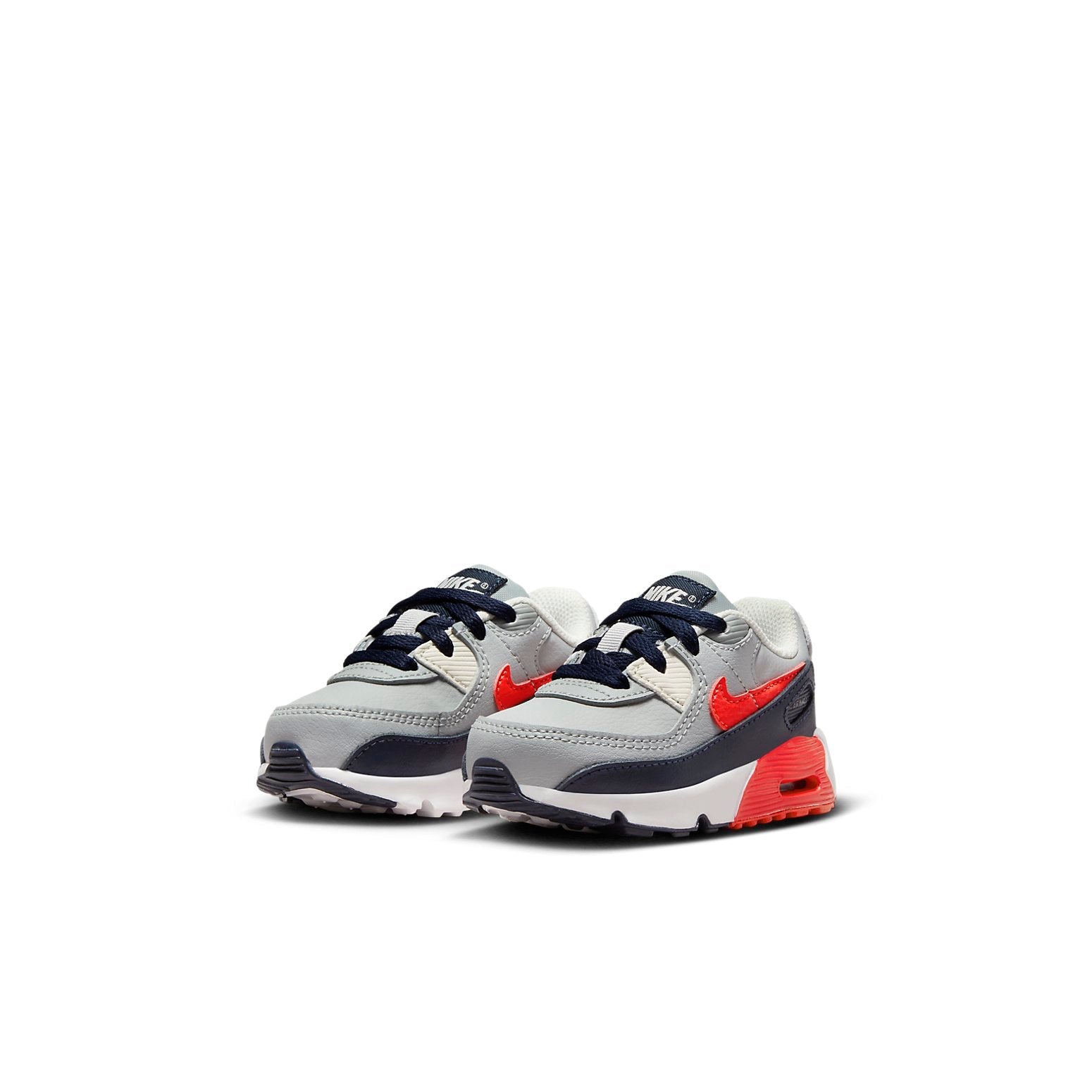 (TD) Nike Air Max 90 LTR 'Light Smoke Grey Bright Crimson' CD6868-021
