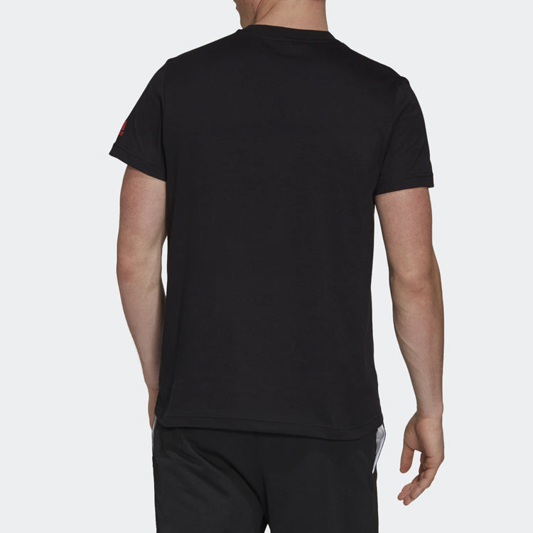 adidas Pattern Printing Short Sleeve Black GH4378