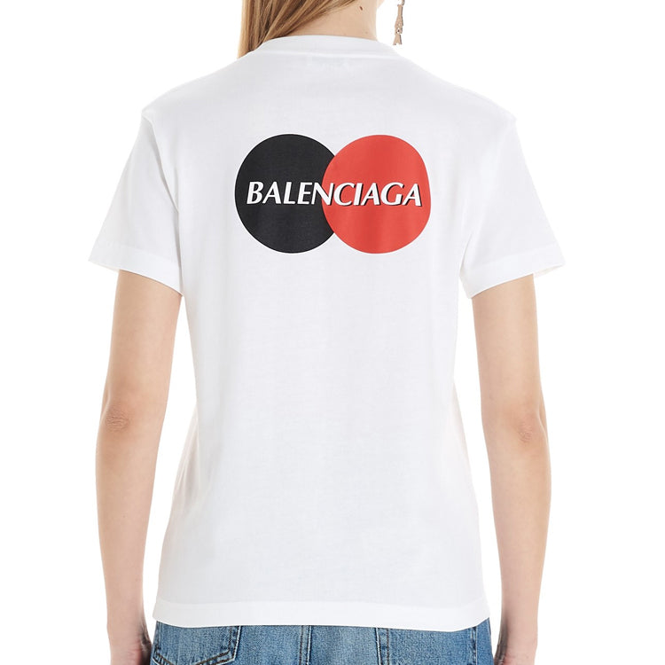 Balenciaga Printing Round-neck Short Sleeve White 612964TIV799000