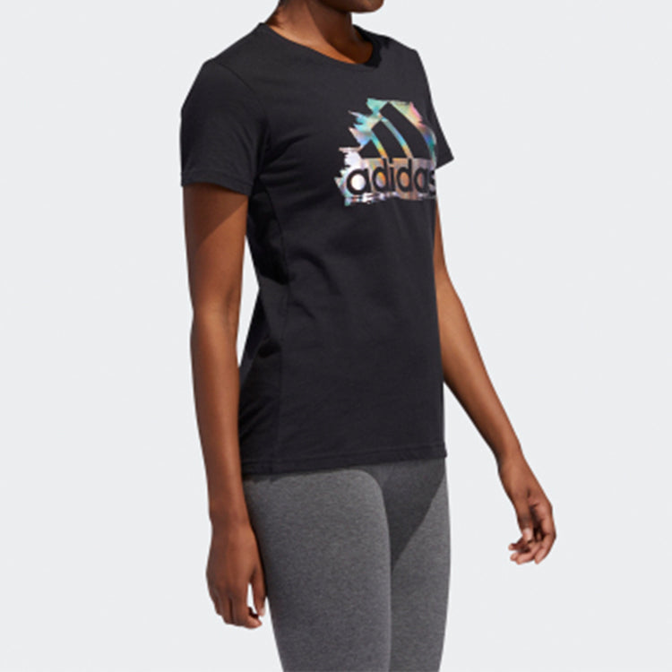 (WMNS) adidas I See You Badge of Sport Tee 'Black' ED8169