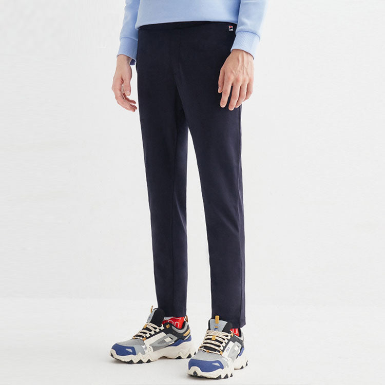 FILA Solid Color Straight Sports Pants Blue F11M028610G-NV