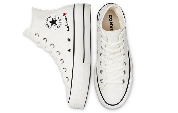 (WMNS) Converse Chuck Taylor All Star Lift High 'Valentine's Day - Vintage White' 571119C