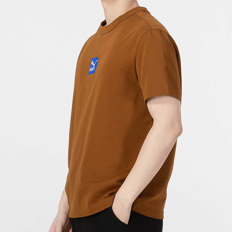 PUMA Emb Short Sleeve T-Shirt 'Brown' 536781-97
