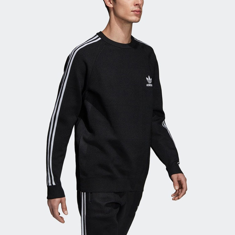 adidas originals 3 Stripes Knit Crew Black White DH5754