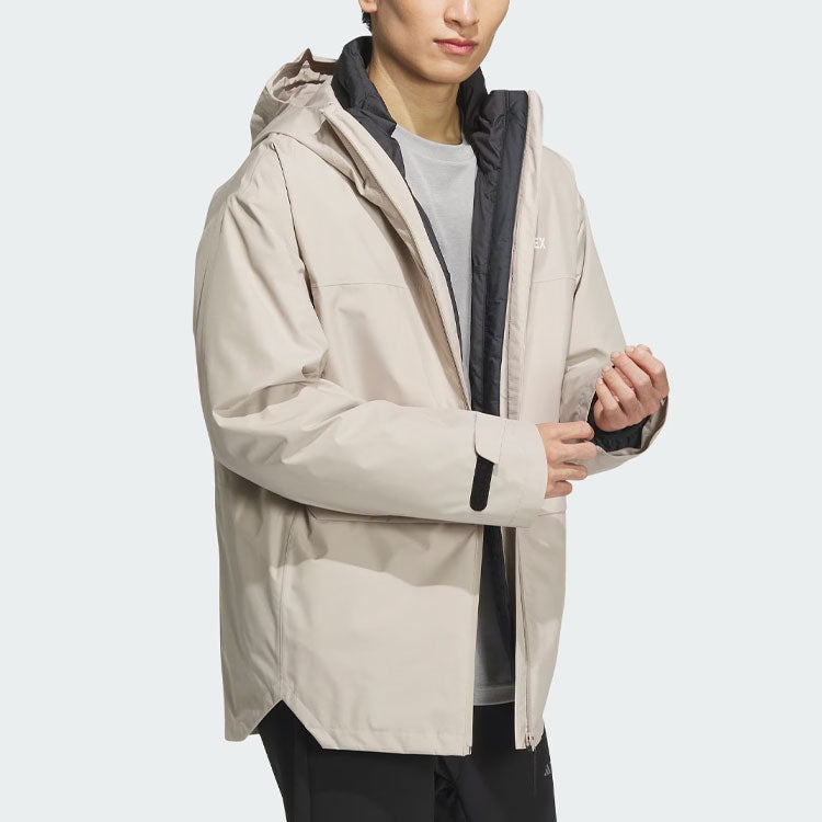 adidas Terrex 3-In-1 Rain.Rdy Parka Asia Sizing 'Beige Black' IL8986