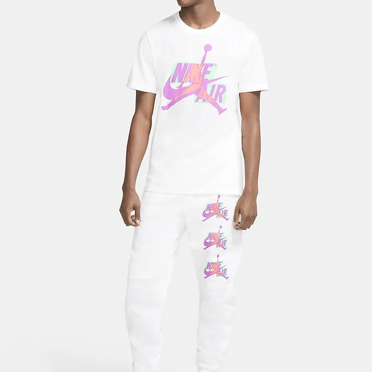 Air Jordan Jumpman Classics HBR Round Neck Short Sleeve White CU9571-101
