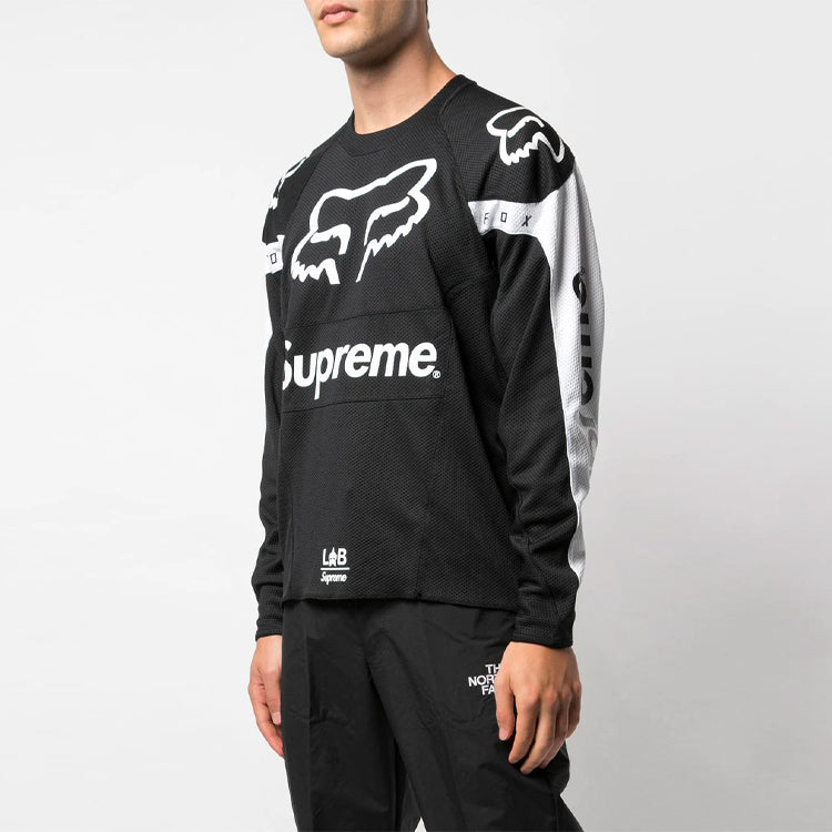 Supreme SS18 Fox Racing Moto Jersey Top Black SUP-SS18-367