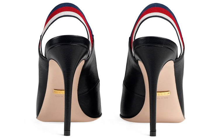 (WMNS) Gucci Sherry Leather Decollete Heels 'Black' 524645-04J30-1140