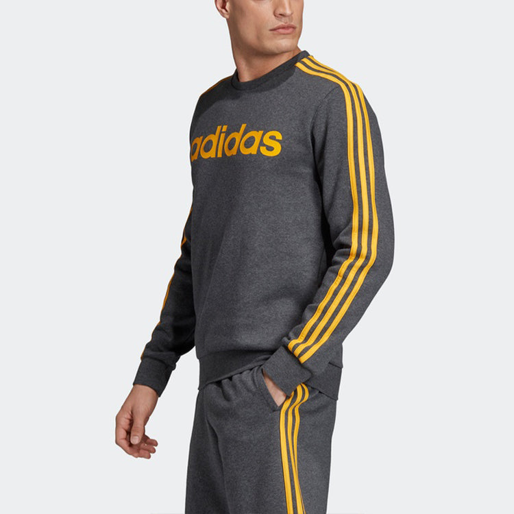 adidas Casual Round Neck Pullover Long Sleeves Gray EI4903