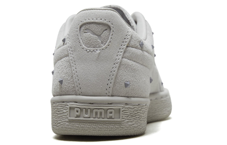 (WMNS) PUMA Suede Studs Grey Lace Up Sneakers 369563-01